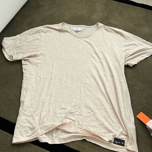 Mens beige Aguis B tee shirt. Size 3. Good condition